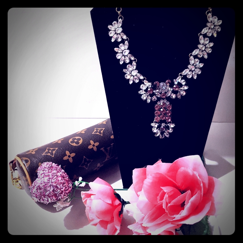 Crystal Rhinestone Floral necklace